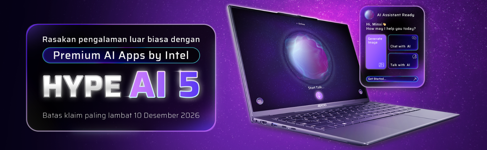 fungsi ai di era digital - axioo hype ai 5 - premium ai apps by intel